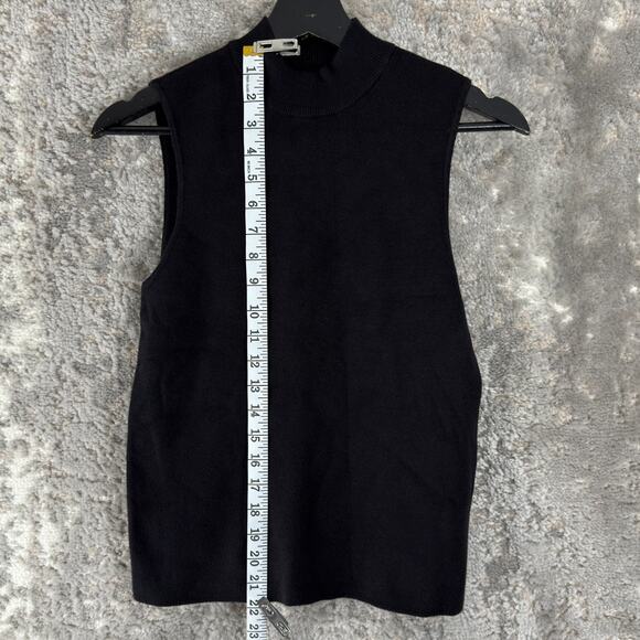 NEW Abbott Elementary Size S Sleeveless Crew Neck Sweater Black Casual NWT - Picture 2 of 9